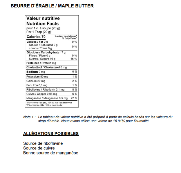 Beurre d'Érable (500 gr)